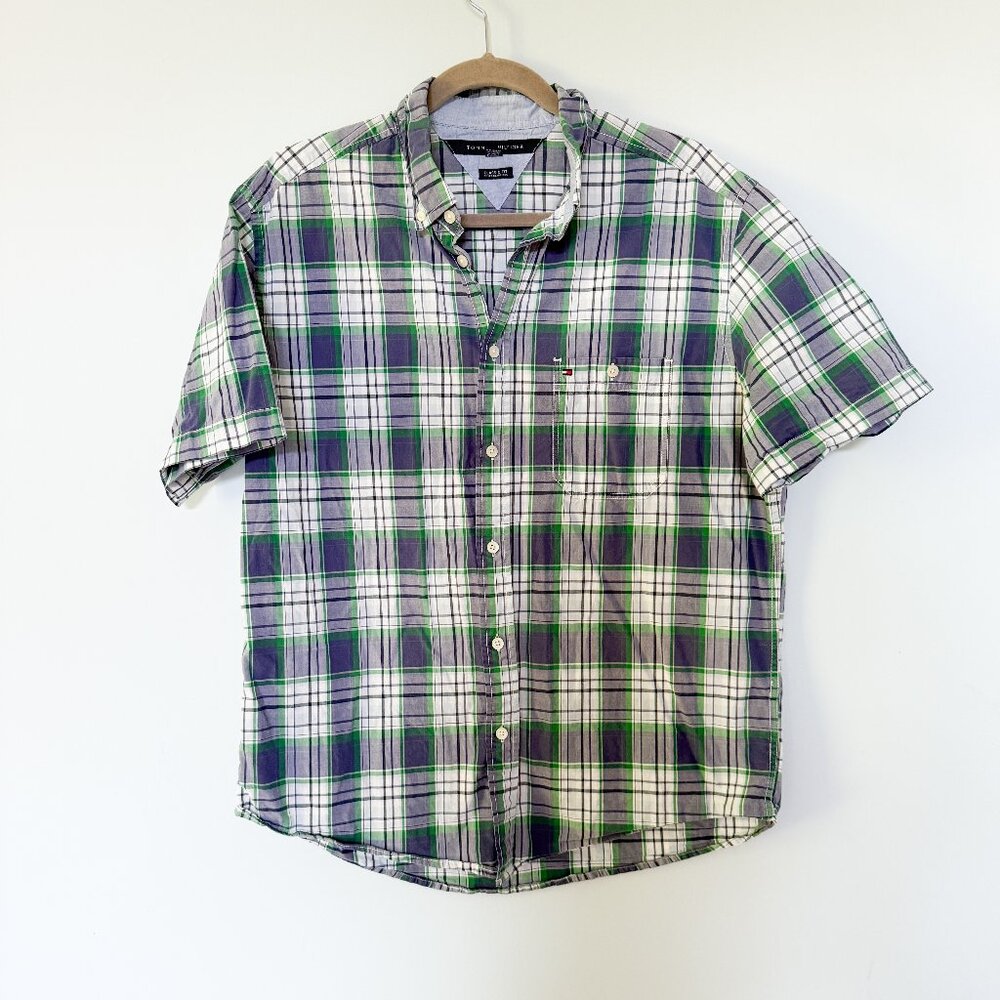 TOMMY HILFIGER - Plaid Shirt - Mens - L